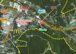 Dexter L. Woods Memorial Blvd.: Aerial